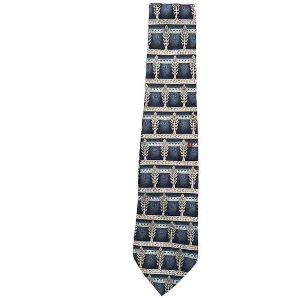 Lot of 2 Christian Dior Ties Blue and Gold RARE - Picture 3 of 10